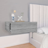 Comodini Pensili Grigio Sonoma 2pz 40x30x15cm Legno Multistrato cod mxl 30404