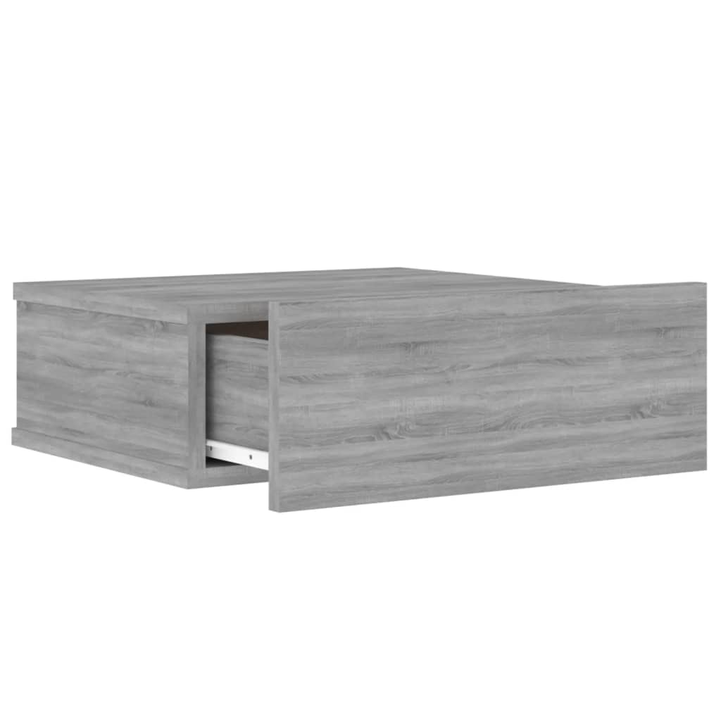 Comodini Pensili Grigio Sonoma 2pz 40x30x15cm Legno Multistrato cod mxl 30404