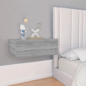 Comodini Pensili Grigio Sonoma 2pz 40x30x15cm Legno Multistrato cod mxl 30404