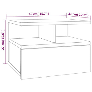 Comodini Pensili Grigio Sonoma 2pz 40x31x27cm Legno Multistrato cod mxl 50293