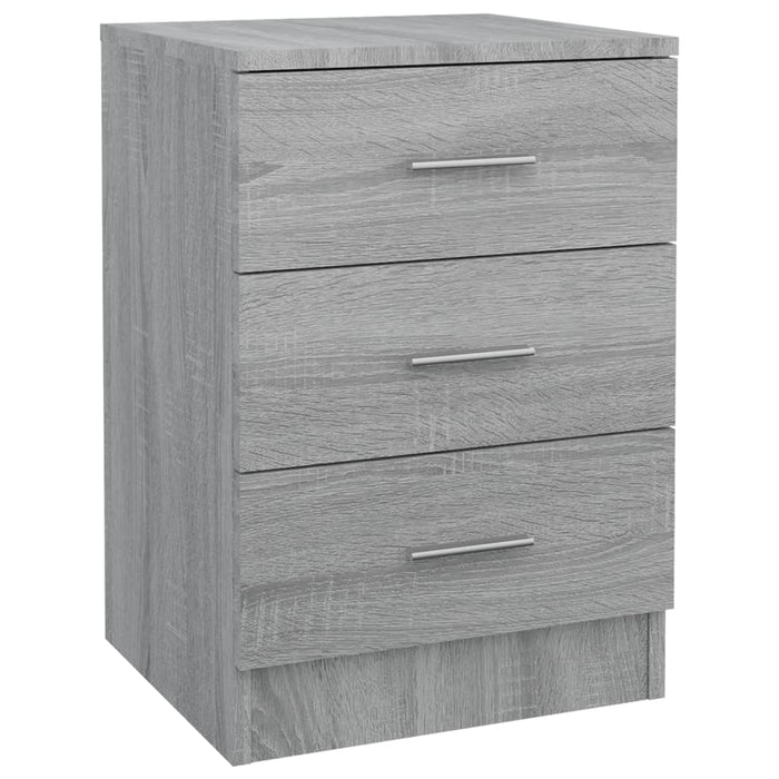 Comodino Grigio Sonoma 38x35x56 cm in Legno Multistrato 815323