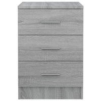 Comodino Grigio Sonoma 38x35x56 cm in Legno Multistrato 815323