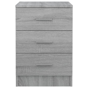 Comodino Grigio Sonoma 38x35x56 cm in Legno Multistrato 815323