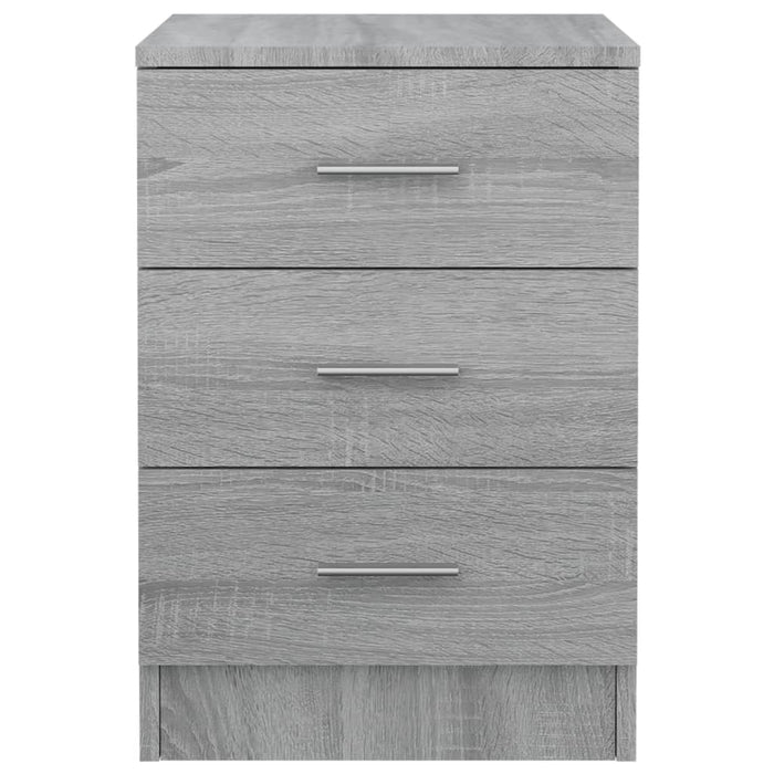 Comodino Grigio Sonoma 38x35x56 cm in Legno Multistrato 815323