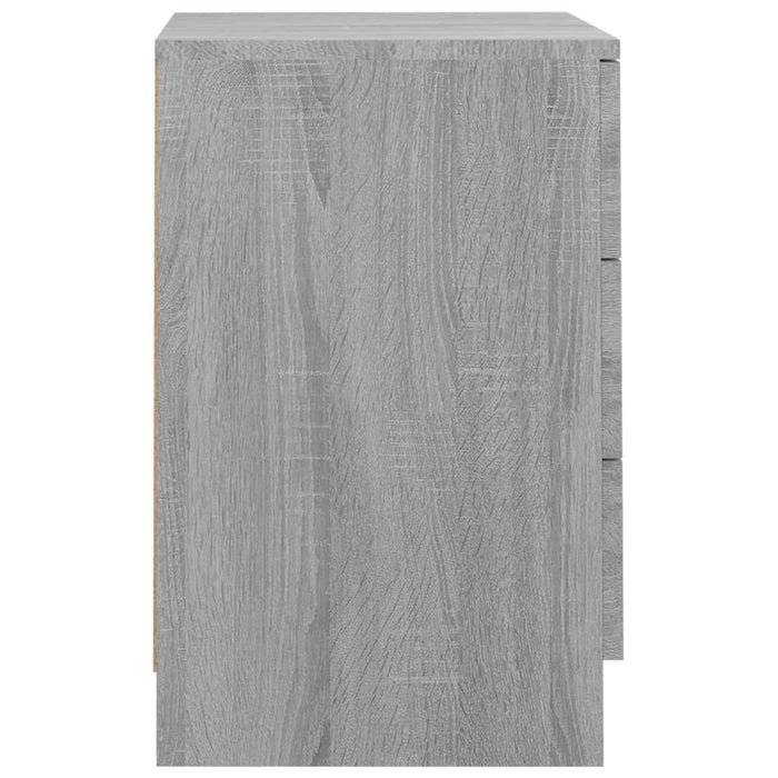 Comodino Grigio Sonoma 38x35x56 cm in Legno Multistrato 815323