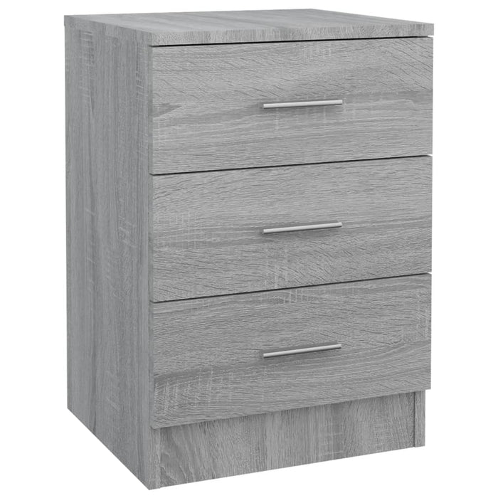 Comodini Grigio Sonoma 2 pz 38x35x56 cm in Legno Multistrato cod mxl 30768