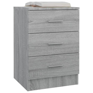 Comodini Grigio Sonoma 2 pz 38x35x56 cm in Legno Multistrato cod mxl 30768