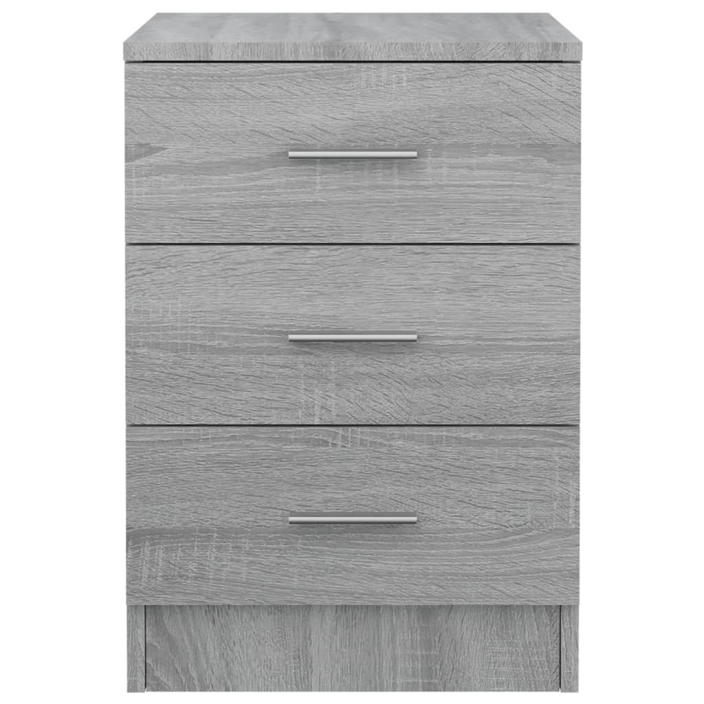 Comodini Grigio Sonoma 2 pz 38x35x56 cm in Legno Multistrato cod mxl 30768