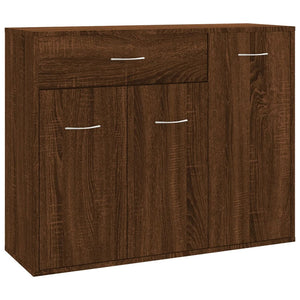 Credenza Rovere Marrone 88x30x70 cm in Legno Multistrato