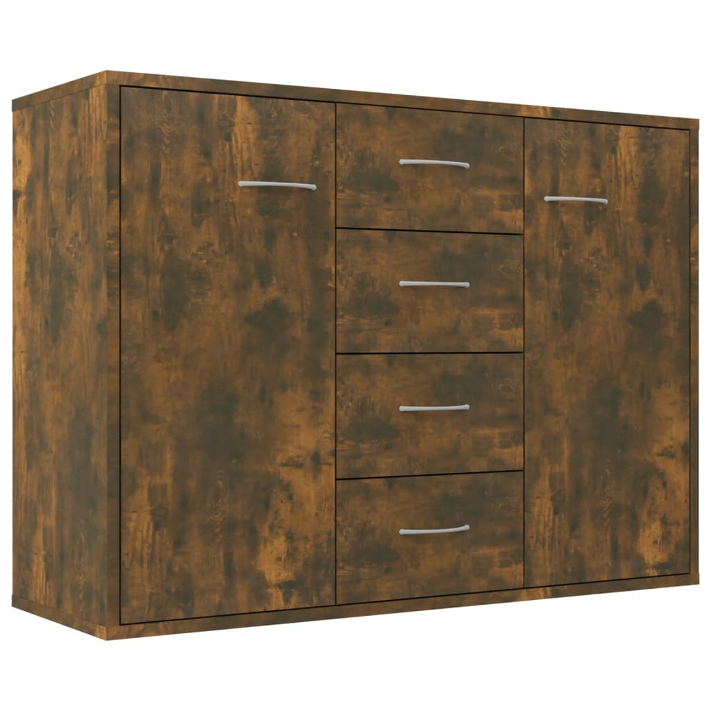 Credenza Rovere Fumo 88x30x65 cm in Legno Multistrato 815369