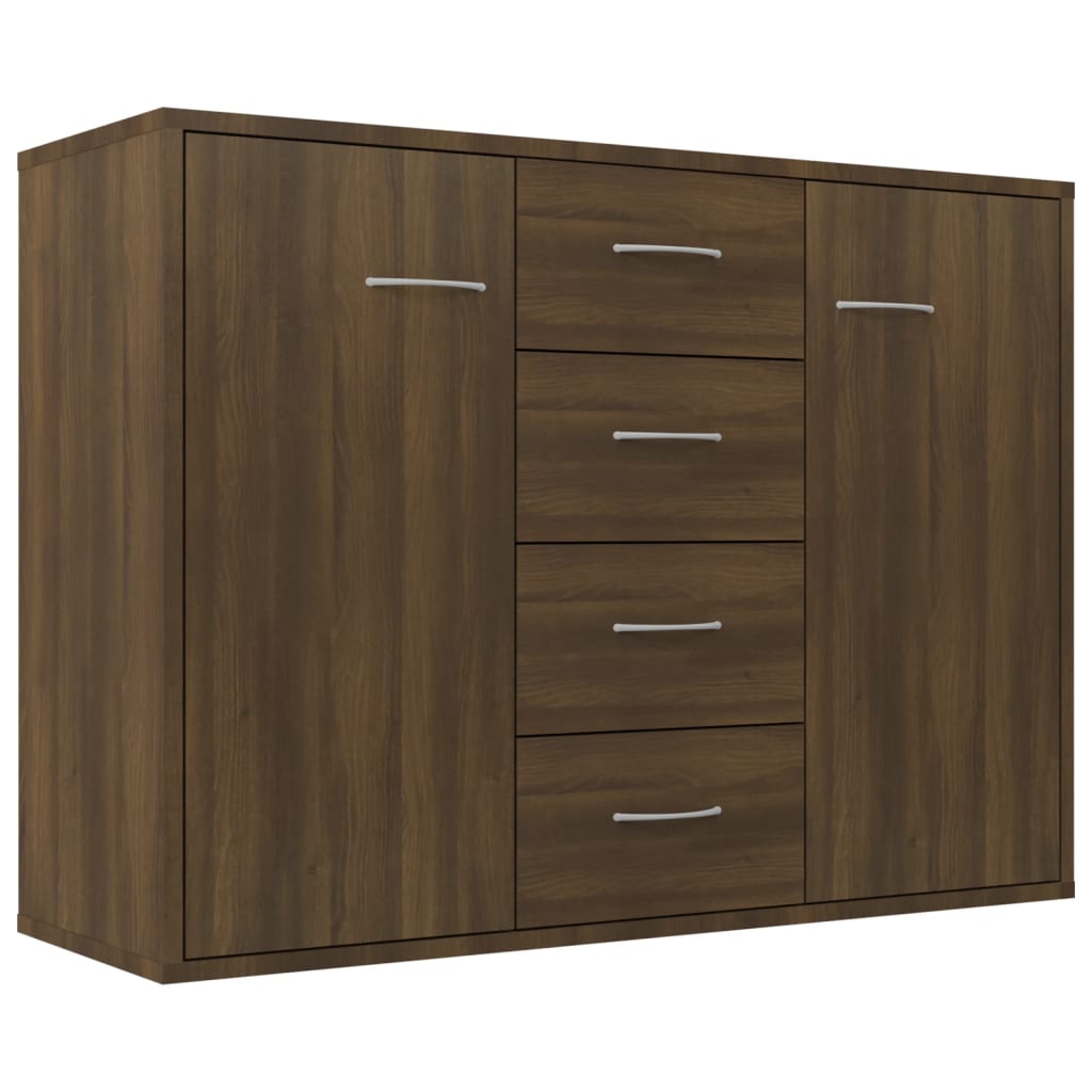 Credenza Rovere Marrone 88x30x65 cm in Legno Multistrato 815371