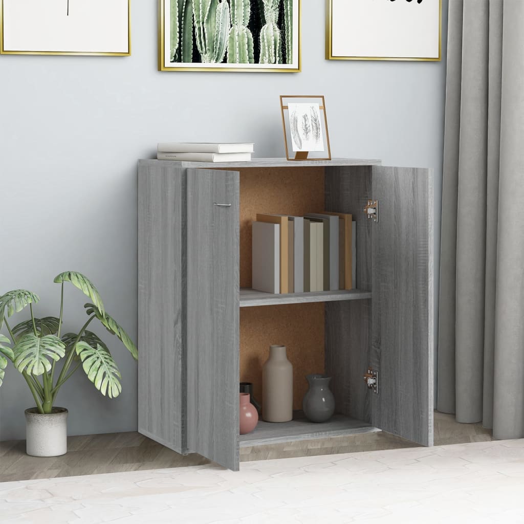 Credenza Grigio Sonoma 60x30x75 cm in Legno Multistrato cod mxl 12669