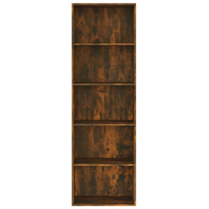 Libreria a 5 Ripiani Rovere Fumo 60x30x189 cm Legno Multistrato 815399