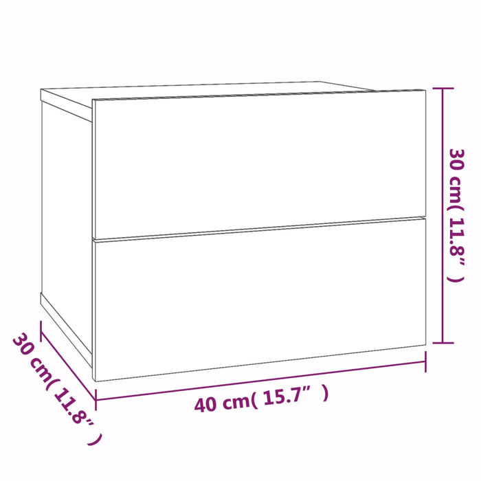 Comodino Rovere Fumo 40x30x30 cm Legno Multistrato cod mxl 30599