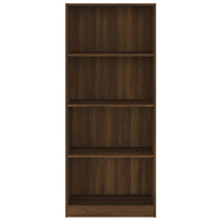 Libreria 4 Ripiani Rovere Marrone 60x24x142cm Legno Multistrato 815431