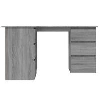 Scrivania Angolo Grigio Sonoma 145x100x76 cm Legno Multistrato 815442