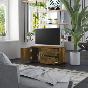 Mobile Porta TV Rovere Fumo 80x34x36 cm in Legno Multistrato cod mxl 15771