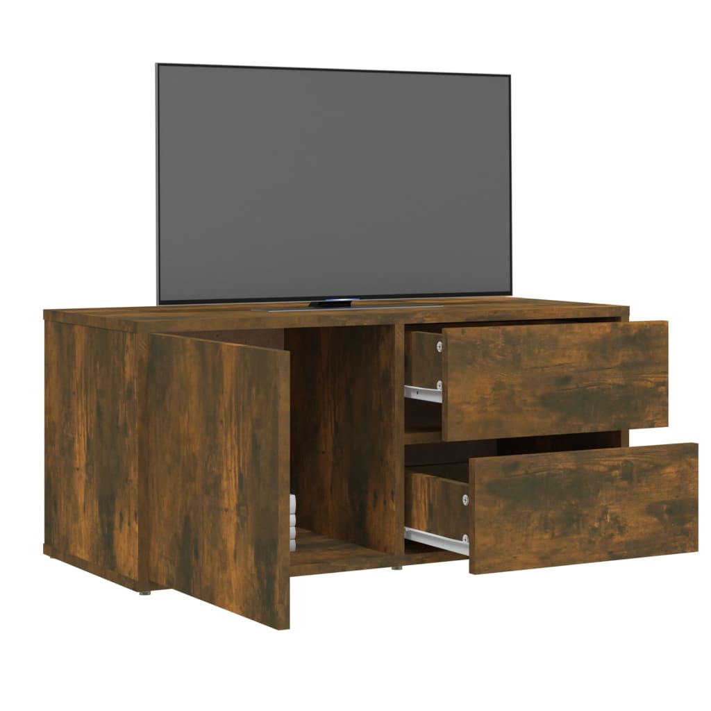 Mobile Porta TV Rovere Fumo 80x34x36 cm in Legno Multistrato cod mxl 15771