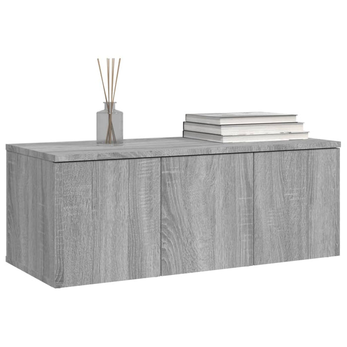 Mobile Porta TV Grigio Sonoma 80x34x30 cm in Legno Multistrato 815499