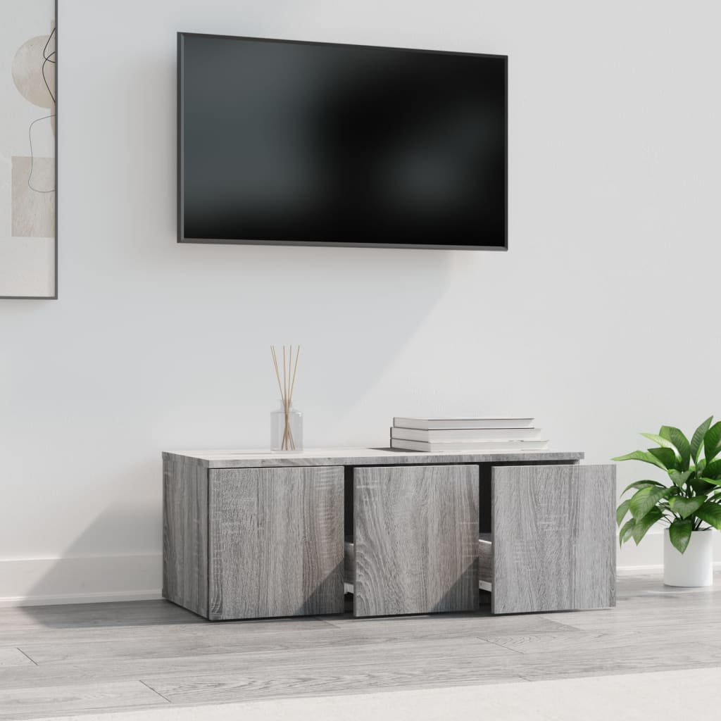 Mobile Porta TV Grigio Sonoma 80x34x30 cm in Legno Multistrato 815499