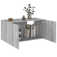 Armadietto da Parete Grigio Sonoma 80x39x40cm Legno Multistrato 815514