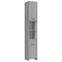 Armadietto Bagno Grigio Sonoma 30x30x183,5 cm Legno Multistrato 815520