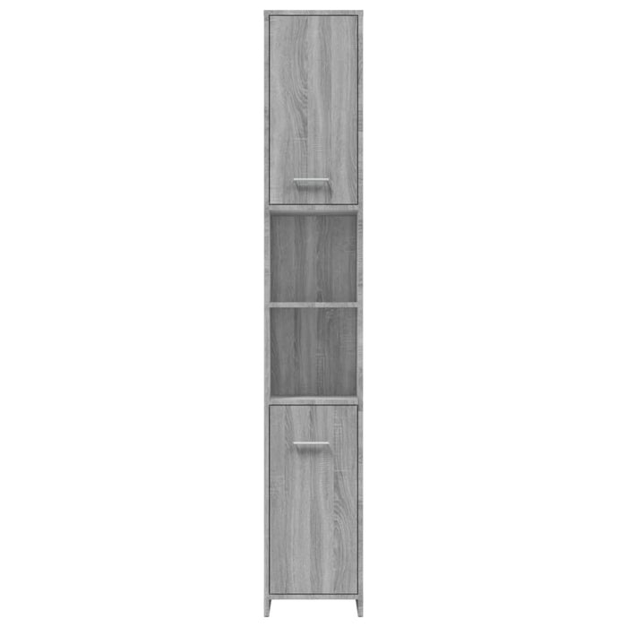 Armadietto Bagno Grigio Sonoma 30x30x183,5 cm Legno Multistrato 815520