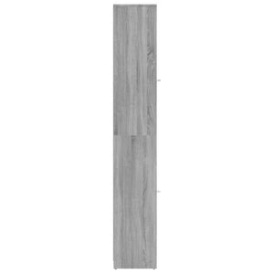 Armadietto Bagno Grigio Sonoma 30x30x183,5 cm Legno Multistrato 815520