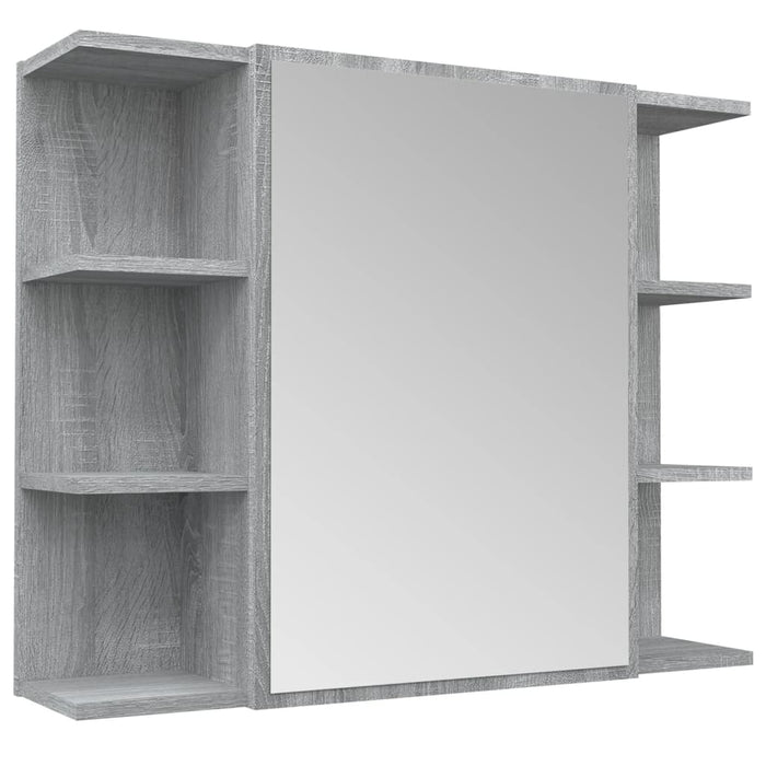 Mobile da Bagno Grigio Sonoma 80x20,5x64cm in Legno Multistratocod mxl 103723