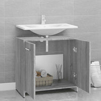 Armadietto Bagno Grigio Sonoma 60x33x60 cm in Legno Multistrato 815526