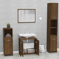 Set Mobili da Bagno Rovere Marrone in Legno Multistrato cod mxl 18663