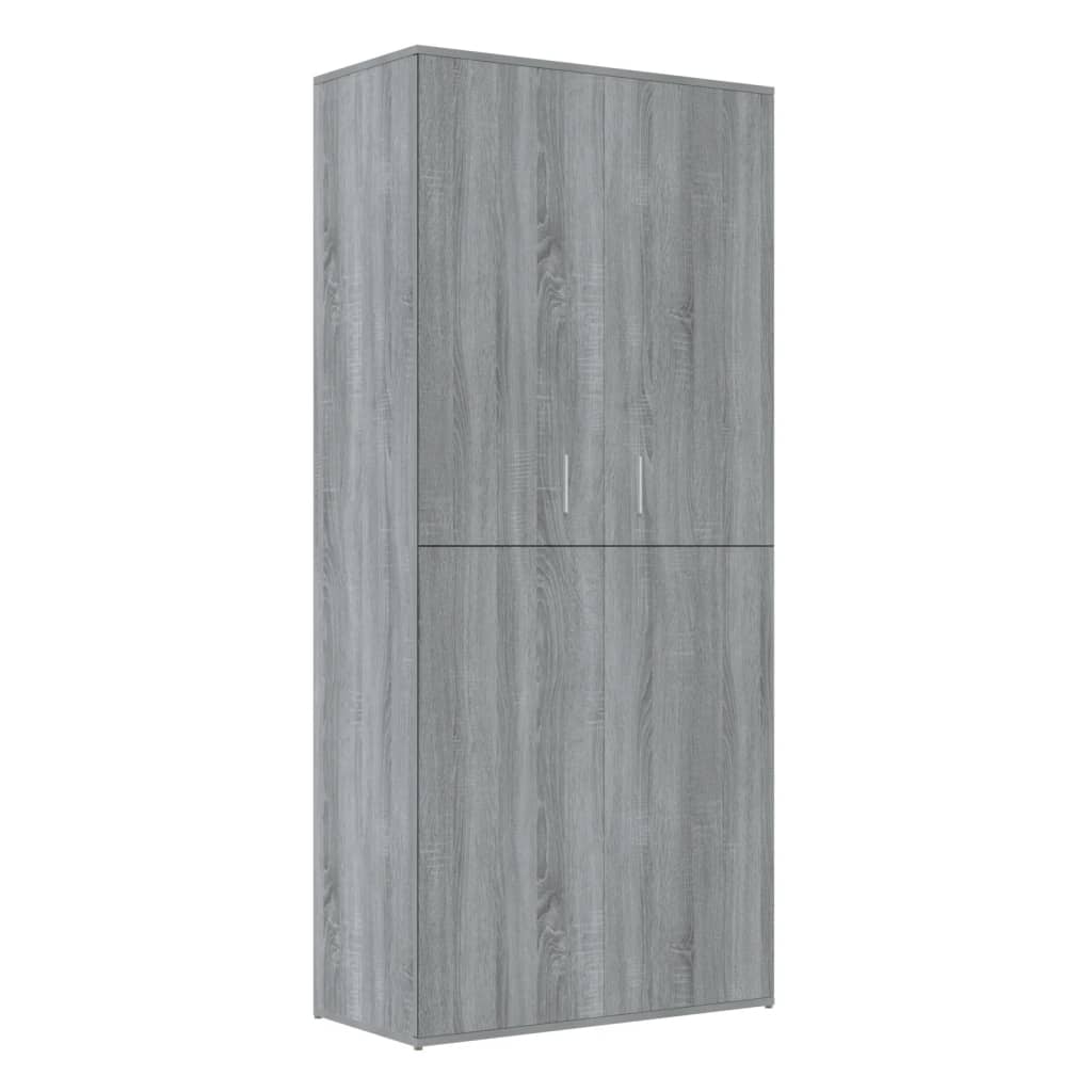 Scarpiera Grigio Sonoma 80x39x178 cm in Legno Multistrato 815532