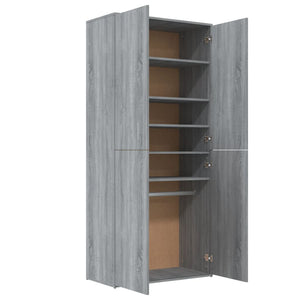 Scarpiera Grigio Sonoma 80x39x178 cm in Legno Multistrato cod mxl 48070