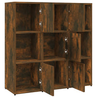 Libreria Rovere Fumo 90x30x90 cm in Legno Multistrato cod mxl 15730