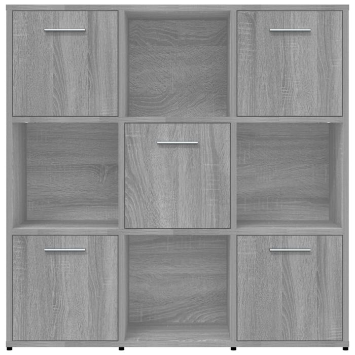 Libreria Grigio Sonoma 90x30x90 cm in Legno Multistrato