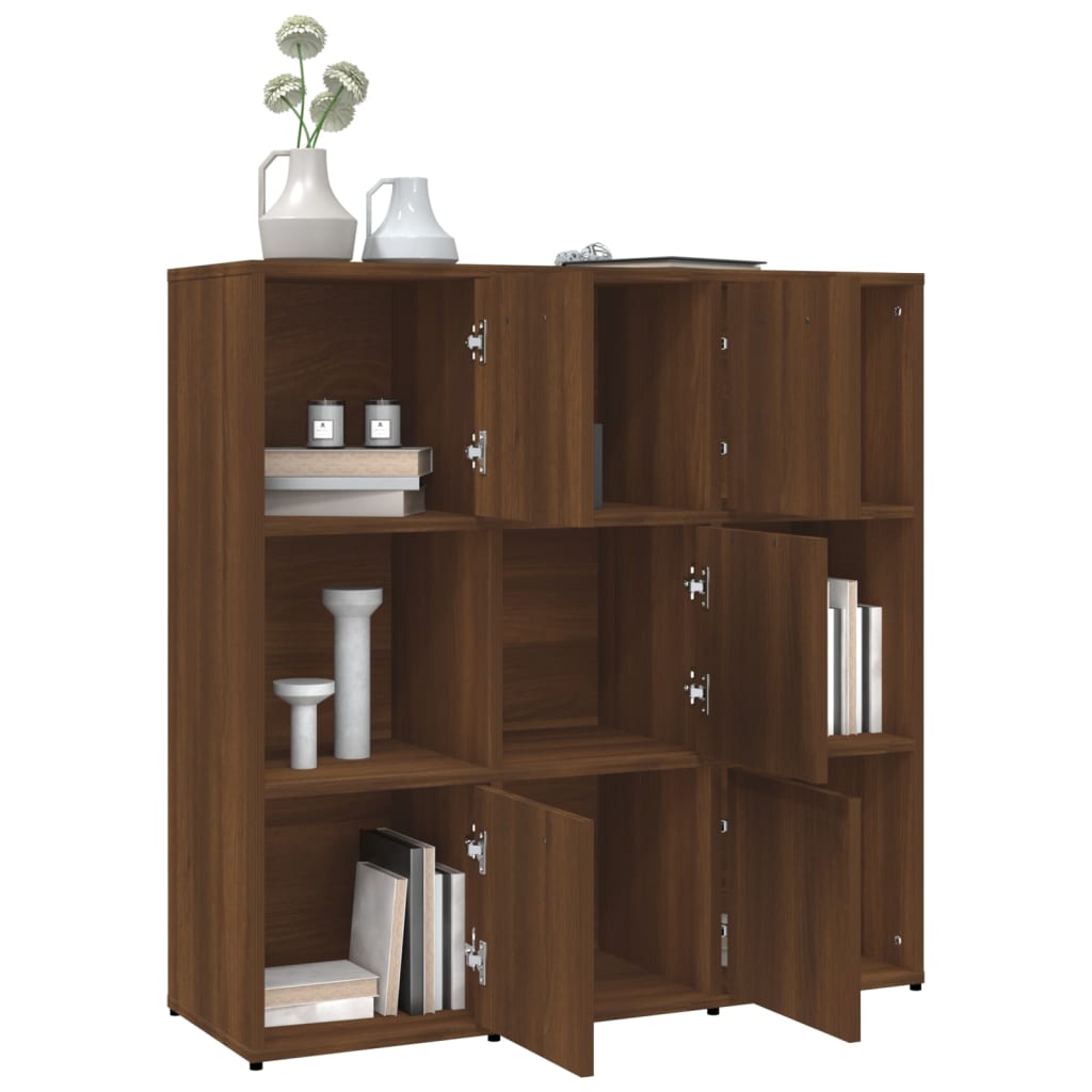 Libreria Rovere Marrone 90x30x90 cm in Legno Multistrato 815551