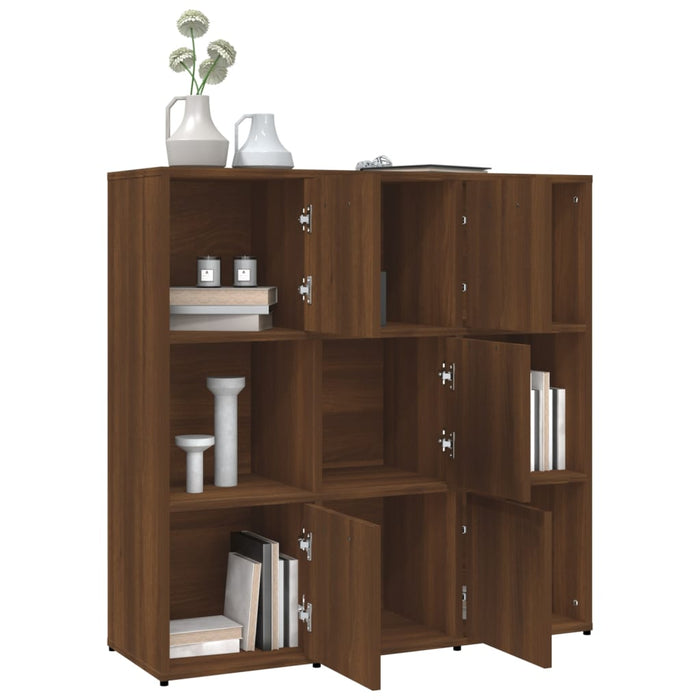 Libreria Rovere Marrone 90x30x90 cm in Legno Multistrato 815551