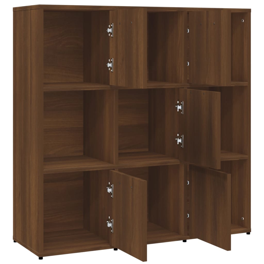 Libreria Rovere Marrone 90x30x90 cm in Legno Multistrato 815551