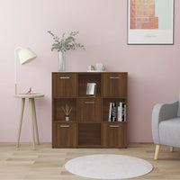 Libreria Rovere Marrone 90x30x90 cm in Legno Multistrato 815551