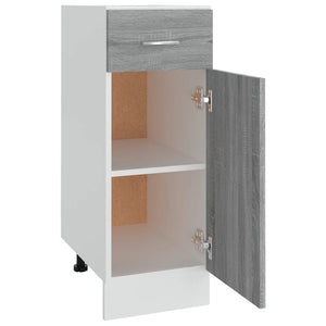 Mobile con Cassetto Grigio Sonoma 30x46x81,5 Legno Multistrato cod mxl 70889