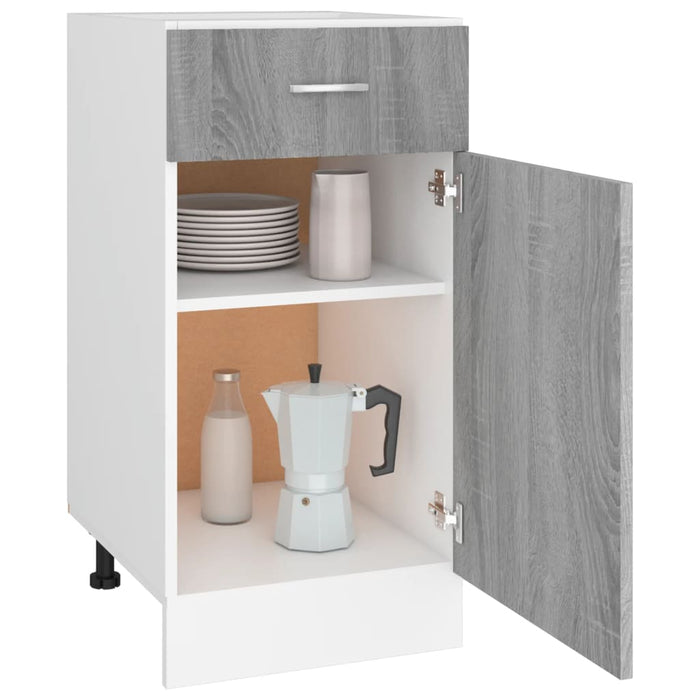 Mobile con Cassetto Grigio Sonoma 40x46x81,5 Legno Multistrato cod mxl 74922