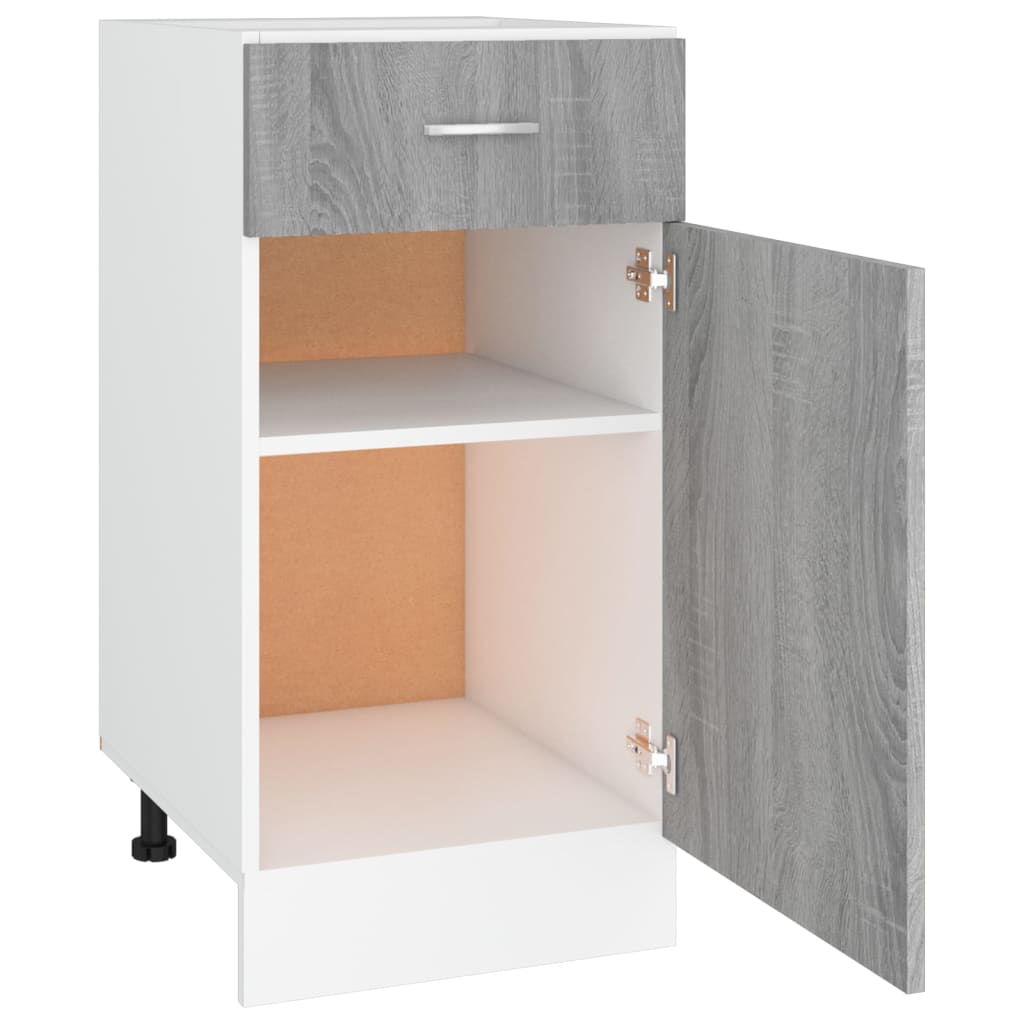 Mobile con Cassetto Grigio Sonoma 40x46x81,5 Legno Multistrato cod mxl 74922