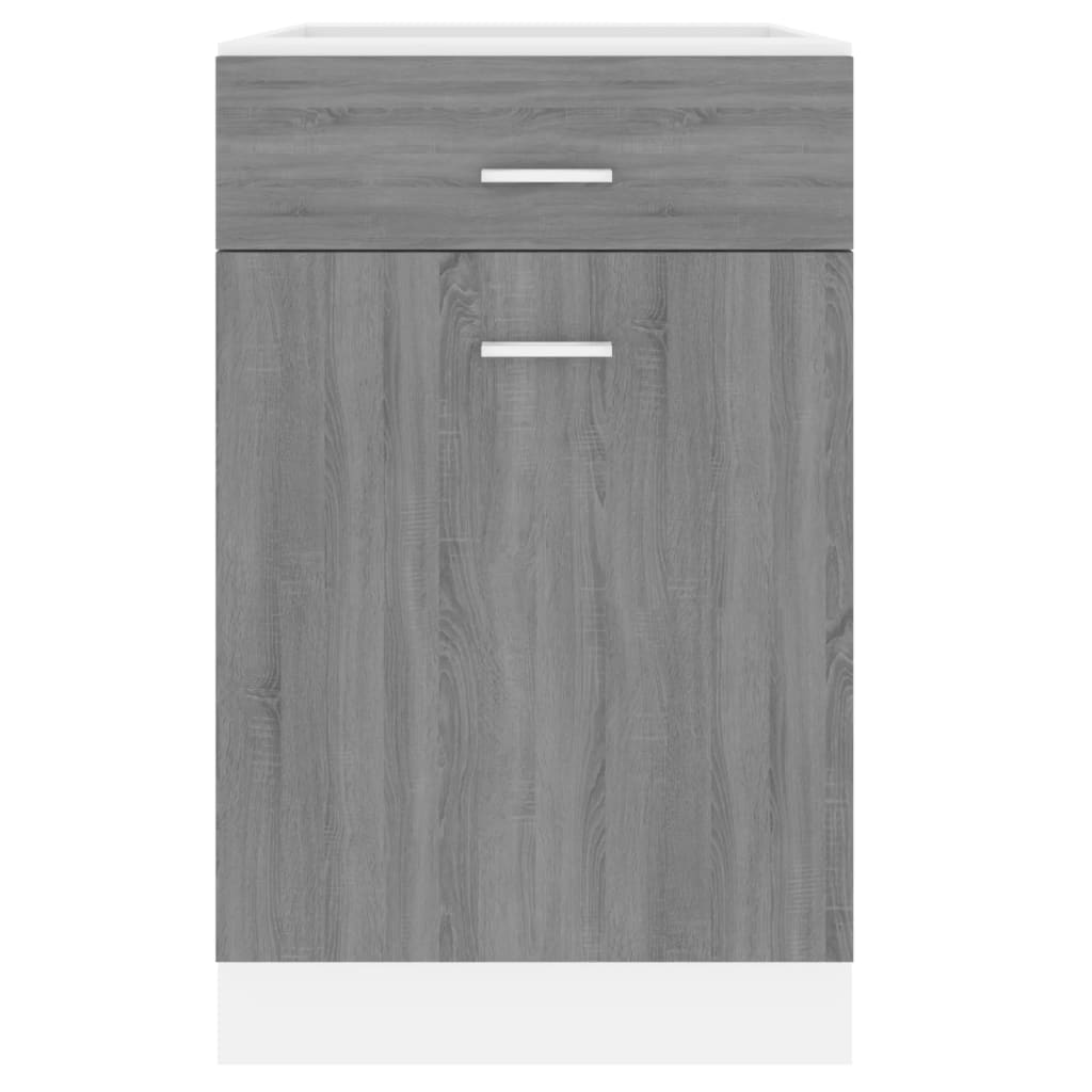 Mobile con Cassetto Grigio Sonoma 50x46x81,5 Legno Multistrato cod mxl 66112