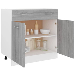 Mobile con Cassetto Grigio Sonoma 80x46x81,5 Legno Multistrato 815580