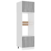 Armadio Microonde Grigio Sonoma 60x57x207 cm Legno Multistrato 815604