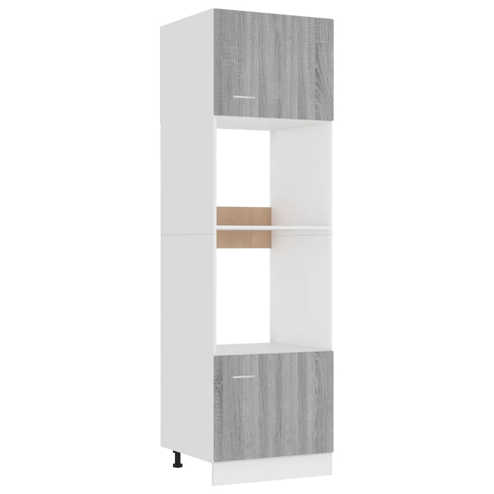 Armadio Microonde Grigio Sonoma 60x57x207 cm Legno Multistrato 815604