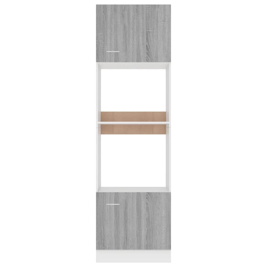 Armadio Microonde Grigio Sonoma 60x57x207 cm Legno Multistrato 815604