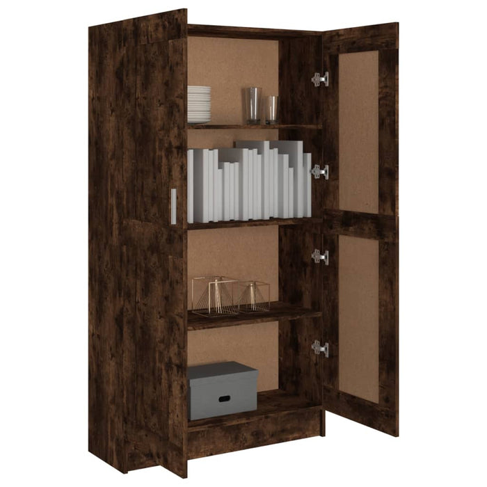 Libreria Rovere Fumo 82,5x30,5x150 cm in Legno Multistrato 815612