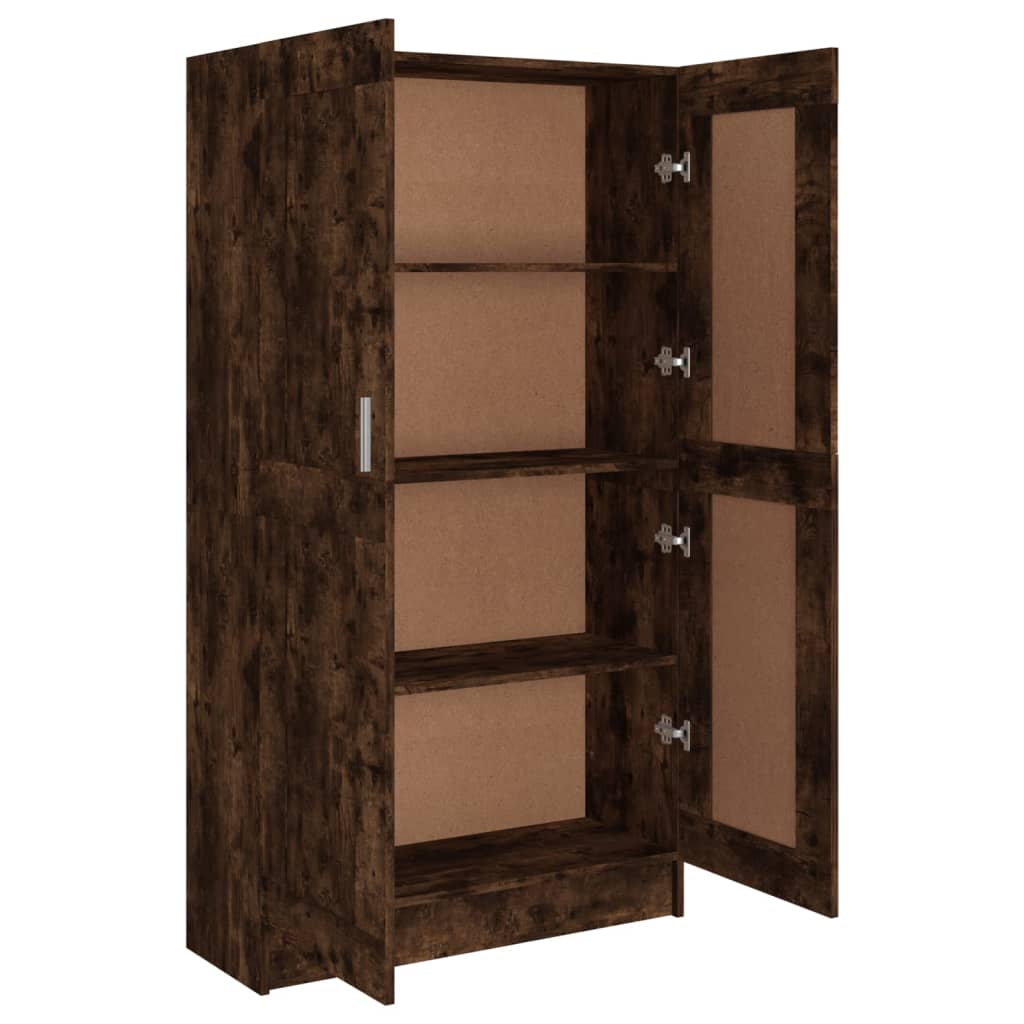 Libreria Rovere Fumo 82,5x30,5x150 cm in Legno Multistrato 815612