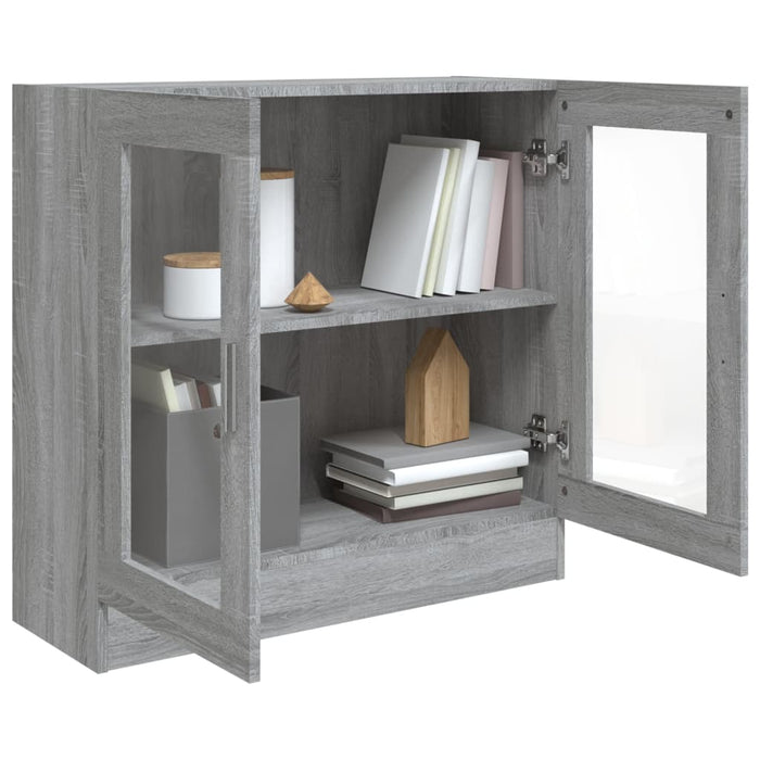 Mobile Vetrina Grigio Sonoma 82,5x30,5x80 cm Legno Multistrato cod mxl 23468